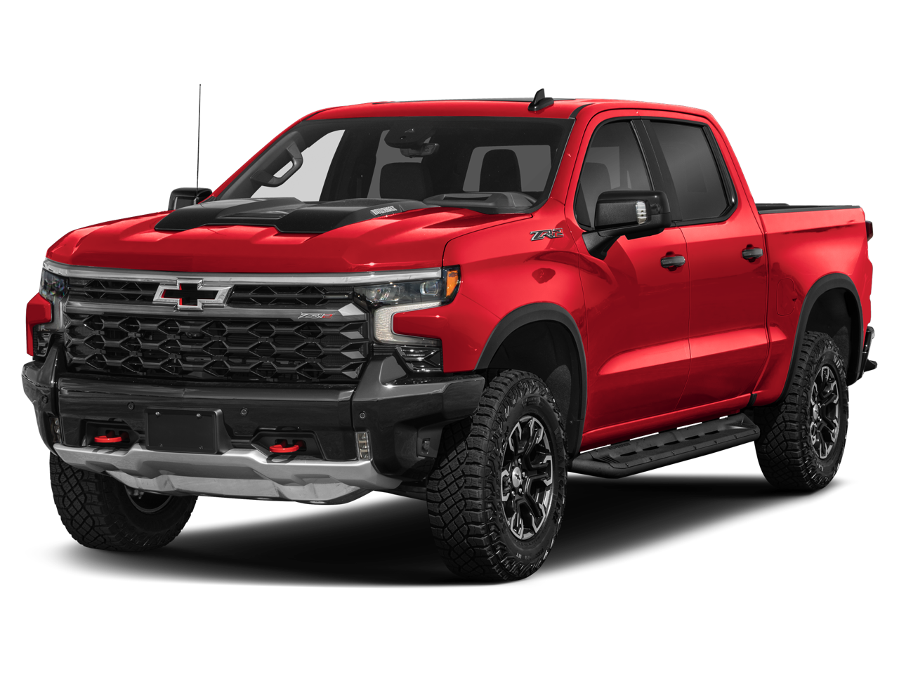 2026 Chevrolet Silverado 1500 Crew Cab Short Box 4-Wheel Drive ZR2 in Black — front three-quarter view